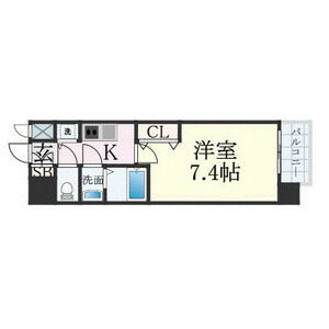 1K 間取り図