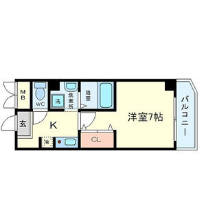 1K 間取り図