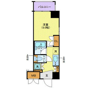 1K 間取り図