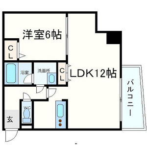 1LDK 間取り図