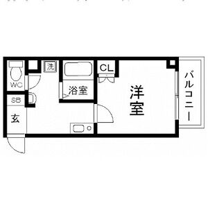 1K 間取り図
