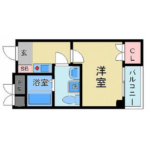 1K 間取り図
