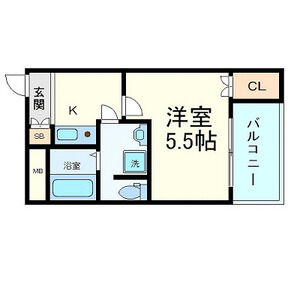1K 間取り図