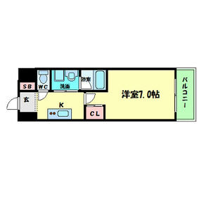 1K 間取り図