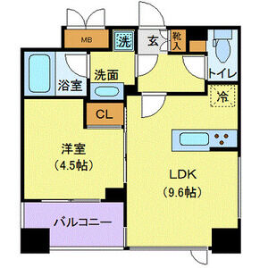 1LDK 間取り図