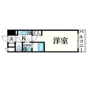 1K 間取り図