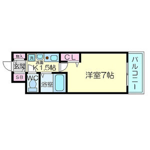 1K 間取り図