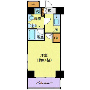 1K 間取り図