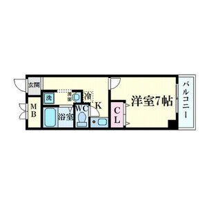 1K 間取り図