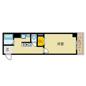 1K 間取り図