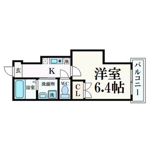 1K 間取り図