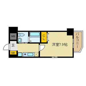 1K 間取り図