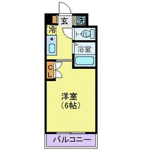 1K 間取り図