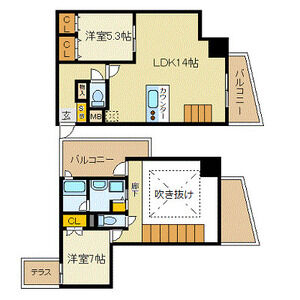 2LDK 間取り図