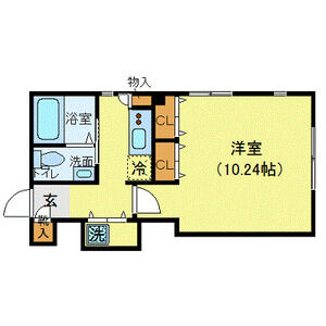 1K 間取り図