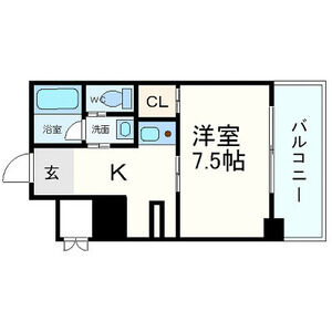 1K 間取り図