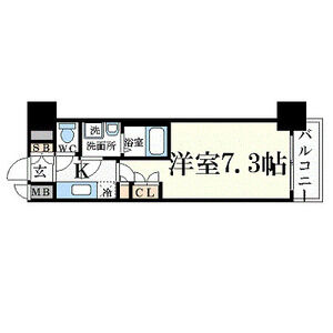 1K 間取り図
