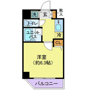1K 間取り図