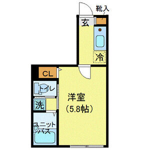 1K 間取り図