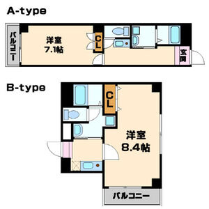 1K 間取り図