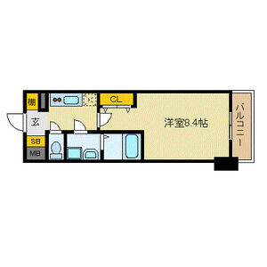 1K 間取り図