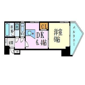 1DK 間取り図