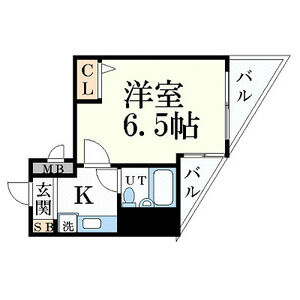 1K 間取り図