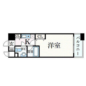 1K 間取り図