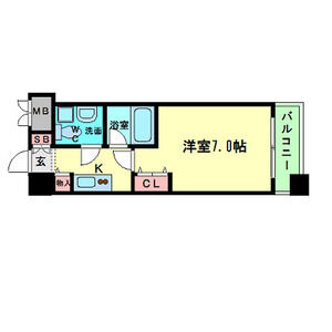1K 間取り図