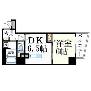 1DK 間取り図