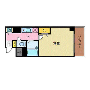 1K 間取り図