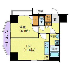 1LDK 間取り図