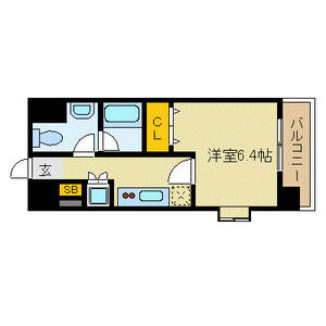 1K 間取り図