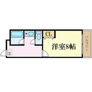 1K 間取り図