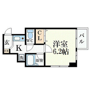 1K 間取り図