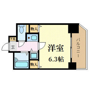 1K 間取り図