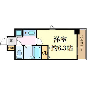 1K 間取り図
