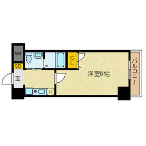 1K 間取り図