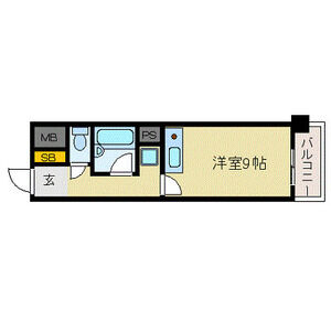 1K 間取り図