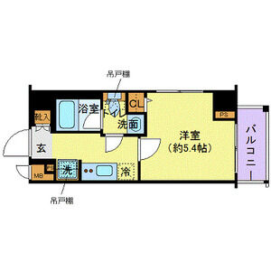 1K 間取り図