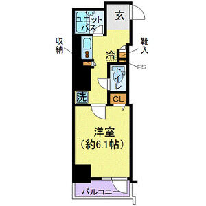 1K 間取り図
