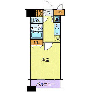 1K 間取り図