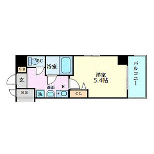 1K 間取り図