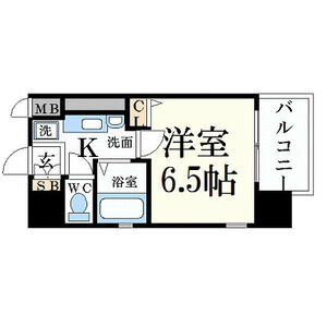 1K 間取り図
