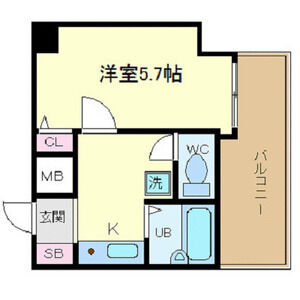 1K 間取り図