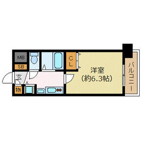 1K 間取り図