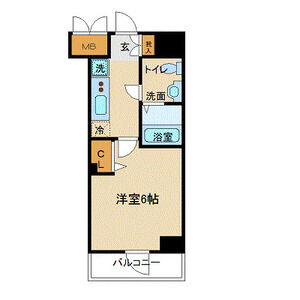 1K 間取り図