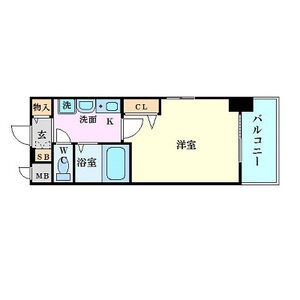 1K 間取り図