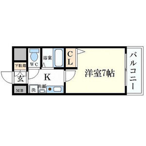 1K 間取り図