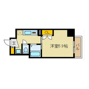 1K 間取り図